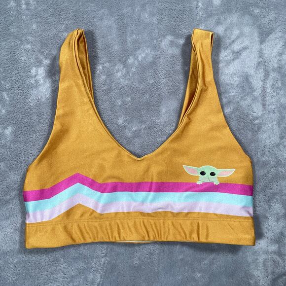 GoldSheep Leggings Bra Set Gold Large Grogu Mandalorian Sporty Athleisure Gym - Picture 2 of 14